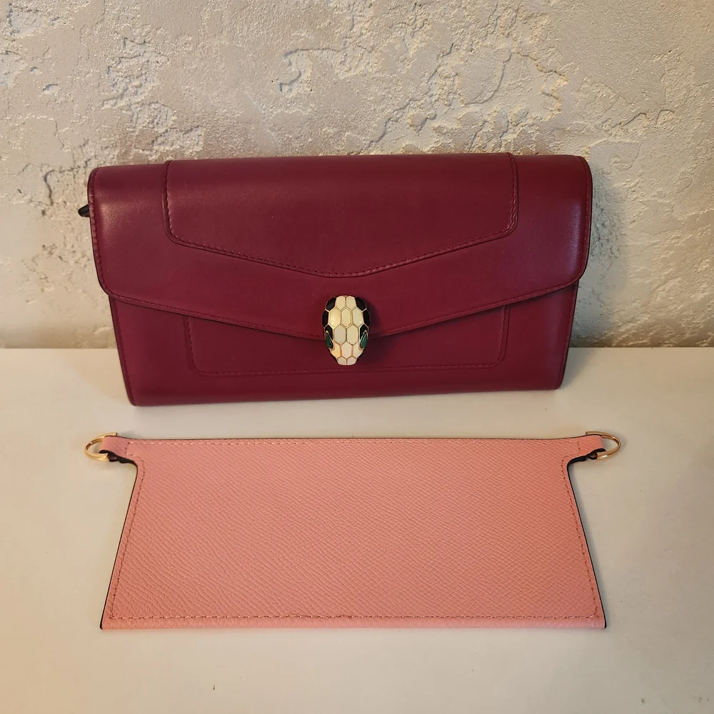 Bulgari Magenta Shoulder Bag with Iconic Clasp